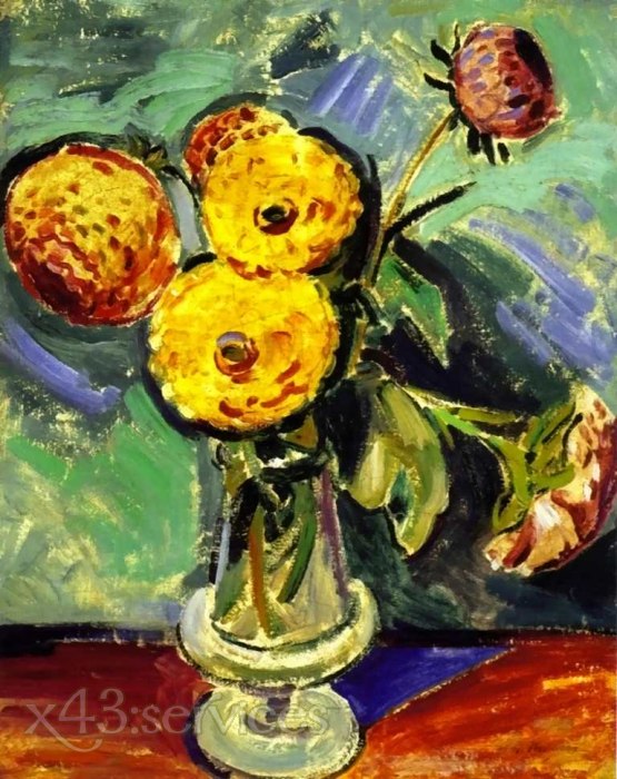 Alfred Henry Maurer - Blumen in einer Glasvase - Flowers in Glass Vase